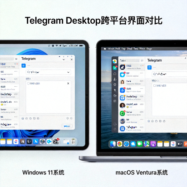 Telegram Desktop在Windows和macOS设备上的界面展示图